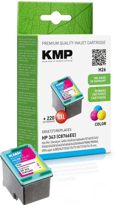 HP KMP H26 343 farbig wiederbefüllt